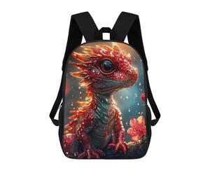 sinyumoney Fire Red Baby Dragon Mochila Escolar Resistente Al Agua Para Computadora, Ideal Para Campus, Actividades Al Aire Libre, Viajes Y Deportes 17inch