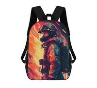 sinyumoney Firefighter Anime Mochila Infantil De Moda Divertida Mochila Escolar Para Niños Y Adolescentes Con Impresión 3D Para Niños 17inch