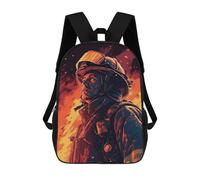 sinyumoney Firefighter Drawing Mochilas Infantiles Impresas En 3D, Mochilas De Moda Informales, Mochilas De Viaje Bonitas, Mochilas Informales Para Exteriores Para Niños Y Niñas 17inch