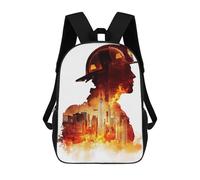 sinyumoney Firefighter Silhouette NYC Mochila Escolar, Mochila De Viaje Para La Universidad, Mochilas Para Acampar, Aventuras Al Aire Libre Y Viajes Diarios 17inch