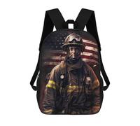 sinyumoney Firefighter USA Mochilas Para Niños Y Estudiantes, Mochilas Escolares Impresas En 3D, Mochilas Para Estudiantes De Primaria Y Secundaria Para Niños Y Niñas 17inch