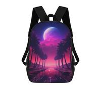Sinyumoney FirePlace Wonderland Mochila Escolar Impreso En 3D, Mochila Casual Para Niños, Bolsa De Escuela Impresa En 3D Para Niños, Primaria Y Universidad, Ethereal Tropic Utopía, 17"