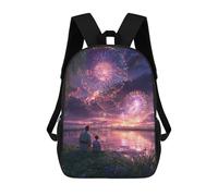 sinyumoney Fireworks Over The River Mochila Escolar Infantil De 17 Pulgadas Con Estampado 3D, Mochila Moderna Para Niños, Mochilas De Viaje, Bolsas Para Libros, Mochila Escolar Infantil