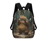 sinyumoney Fitness Beaver Workout Gym Mochila Infantil, Mochila Escolar Para Niños Y Adolescentes, Mochila De Viaje, Mochila Escolar, Mochila Para Libros 17inch