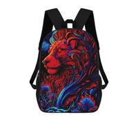 sinyumoney Flame And Forest A Lion's Majesty Mochila Escolar Infantil, Mochilas Impresas En 3D, Mochilas Escolares De Moda Para Niños De Primaria Y Secundaria 17inch