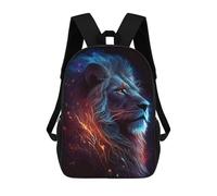 sinyumoney Flame And Ice Lion Portrait Mochila Escolar Mochila Para Niños Impresa En 3D Mochilas Infantiles Para Niños Y Niñas Mochilas Escolares Mochilas De Viaje Para Niños 17inch