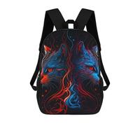 sinyumoney Flame Cats Digital Art Mochila Escolar Infantil Impresa En 3D, Mochila Informal De Moda Para Niños, Mochila De Viaje De Alta Capacidad Para Libros Para Niños 17inch