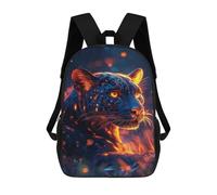 sinyumoney Flame-Covered Leopard in The Wild Mochila Escolar Resistente Al Agua, Mochila De Viaje, Bolsa Para Computadora - Perfecta Para Viajes, Trabajo Y Uso Diario 17inch