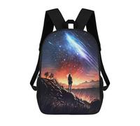 sinyumoney Flame of Comet Landscape Mochila Infantil Escolar Para Niños Con Estampado 3D De Dibujos Animados, Mochila Escolar Para Estudiantes, Mochila Para Portátil Para Niños Y Niñas 17inch