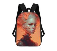 sinyumoney Flame of Passion Artistic Portrait -1 Mochila Escolar Para Niños Mochila Escolar Impresa En 3D Mochila Escolar De Moda Para Niños De Primaria Y Secundaria 17inch