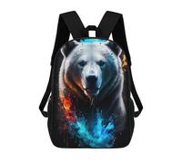 sinyumoney Flaming Arctic Bear Artwork Mochila Infantil, Mochila Escolar Infantil, Mochilas Escolares Impresas En 3D Para Niños Y Estudiantes Adolescentes 17inch