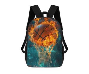 sinyumoney Flaming Basketball Slam Dunk Mochila Escolar Ligera Para Aeropuerto, Estudiantes Universitarios, Mochila Para Niños/niñas/adolescentes 17inch