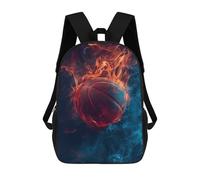 sinyumoney Flaming Basketball Wallpaper -1 Mochila Grande Para Portátil Resistente Al Agua Para La Escuela - Perfecta Para Viajes, Trabajo Y Uso Diario 17inch