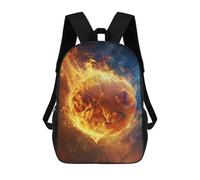 sinyumoney Flaming Basketball Wallpaper Mochila Escolar, Bolso De Negocios, Bolso Para Portátil Resistente Para Niñas Y Adolescentes 17inch