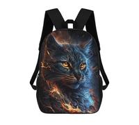 sinyumoney Flaming Cat Art Print -1 Mochila Escolar, De Negocios, Para Portátil, Unisex, Informal, Para Adolescentes, Chicas, Chicos, Mujeres Y Hombres 17inch