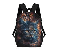 sinyumoney Flaming Cat Art Print -2 Mochila Escolar Ligera Para Aeropuerto Y Universidad Para Estudiantes. Mochila Para La Escuela/trabajo/viajes 17inch