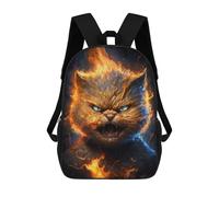sinyumoney Flaming Cat Artwork -1 Mochila Escolar, De Negocios, Para Portátil, Unisex, Informal, Para Adolescentes, Chicas, Chicos, Mujeres Y Hombres 17inch