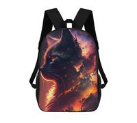 sinyumoney Flaming Cat Artwork Mochilas Infantiles Impresas En 3D Para Niños, Mochilas Escolares De Moda, Mochilas De Viaje, Mochilas Escolares Para Niños De Primaria 17inch