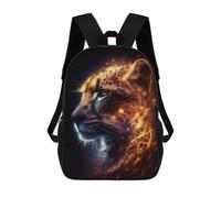 sinyumoney Flaming Cheetah Portrait Mochilas Impresas En 3D Para Niños, Mochila Escolar, Mochila Informal Para Exteriores, Mochila Informal De Moda Para Niños, Lindas Bolsas De Viaje 17inch