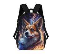 sinyumoney Flaming Corgi Art Print -2 Mochilas Infantiles Impresas En 3D De 17 Pulgadas. Mochila Escolar Informal Impresa En 3D Para Niños De Primaria Y Secundaria.