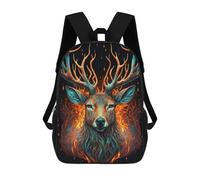 sinyumoney Flaming Deer Artwork Mochila, Mochila Escolar Impresa En 3D, Bolsa Para El Almuerzo Escolar, Mochila De Viaje, Mochila Para Amigos, Mochila Escolar Para Niñas Y Niños 17inch