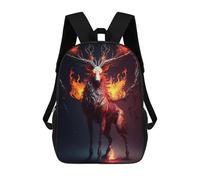 sinyumoney Flaming Deer Mystic Artwork Mochilas Infantiles Mochila Escolar Mochila Impresa En 3D Para Niños Mochilas De Viaje Bolsas Para Libros Mochila Escolar Para Niños 17inch