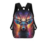 sinyumoney Flaming Deer Portrait Mochila Infantil Escolar Para Niños Con Estampado 3D De Dibujos Animados, Mochila Escolar Para Estudiantes, Mochila Para Portátil Para Niños Y Niñas 17inch