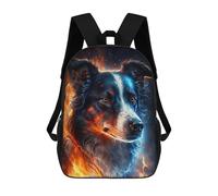 sinyumoney Flaming Dog Art Print Mochila Escolar Grande Resistente Al Agua Para Portátil Para Adolescentes, Niñas, Niños, Mujeres Y Hombres 17inch