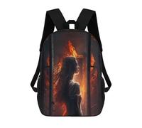 sinyumoney Flaming Doorway A Mysterious Scene Mochila Escolar Para Niños Y Niñas, Mochila Informal De Viaje, Mochila De Gran Capacidad Para El Día A Día 17inch