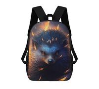 sinyumoney Flaming Hedgehog Art Print 17inch Mochilas Escolares Impresas En 3D, Mochilas Escolares De Moda Para Niños De Primaria Y Secundaria