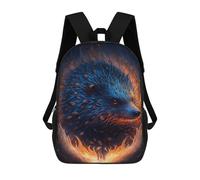 sinyumoney Flaming Hedgehog Artwork 17inch Mochila Escolar Impresa En 3D Para Niños, Mochila Escolar Informal De Moda, Mochilas De Viaje Para Niños Y Estudiantes.