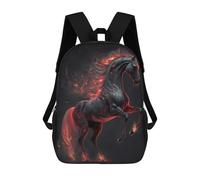 sinyumoney Flaming Horse Artwork Mochila Infantil, Mochila Escolar Infantil, Mochilas Escolares Impresas En 3D Para Niños Y Estudiantes Adolescentes 17inch