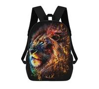 sinyumoney Flaming Lion Art Print -2 Mochila Escolar Ligera Mochila Escolar De Día Mochila Para Libros Para La Universidad Para Acampar Aventuras Al Aire Libre Y Viajes Diarios 17inch