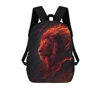 sinyumoney Flaming Lion Art Print Mochila Escolar Para Secundaria Y Preparatoria. Mochila Informal Para Adolescentes, Chicas, Chicos, Mujeres Y Hombres. 17inch