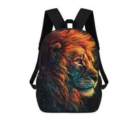 sinyumoney Flaming Lion Art Print Mochila Escolar Resistente Al Agua, Mochila Escolar De Negocios Para Hombres/mujeres 17inch