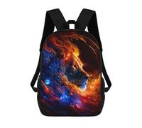 sinyumoney Flaming Lion Artwork -10 Mochila Escolar Infantil Impresa En 3D, Mochila Informal De Moda Para Niños, Mochila De Viaje De Alta Capacidad Para Libros Para Niños 17inch