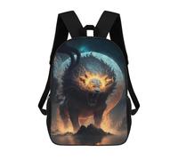 sinyumoney Flaming Lion Fantasy Artwork Mochilas Escolares Para La Escuela Secundaria, Preparatoria, Universidad Y Viajes Para Hombres, Mujeres Y Adolescentes 17inch