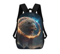 sinyumoney Flaming Lion Ring Artwork Mochila Escolar, Mochila De Negocios, Mochila Impermeable Para Libros, Para Acampar, Aventuras Al Aire Libre Y Viajes Diarios 17inch