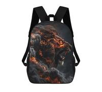sinyumoney Flaming Lion Roar -4 Mochila Escolar, Bolso Resistente Para Portátil, Ideal Para Acampar, Aventuras Al Aire Libre Y Viajes Diarios 17inch