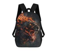 sinyumoney Flaming Lion Roar -5 Mochila Escolar, Bolso De Negocios, Bolso Para Portátil Resistente Para Niñas Y Adolescentes 17inch