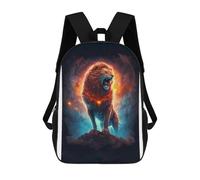 sinyumoney Flaming Lion Wall Art Print Mochila Escolar Infantil Impresa En 3D 17inch Mochilas De Moda Para Niños De Primaria Y Secundaria