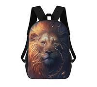 sinyumoney Flaming Majesty Lion's Glory Mochilas Infantiles Impresas En 3D, Mochilas De Moda Informales, Mochilas De Viaje Bonitas, Mochilas Informales Para Exteriores Para Niños Y Niñas 17inch