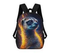 sinyumoney Flaming Meerkat Art Print Mochila Escolar Infantil De 17 Pulgadas Con Estampado 3D, Mochila Moderna Para Niños, Mochilas De Viaje, Bolsas Para Libros, Mochila Escolar Infantil