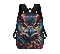 sinyumoney Flaming Owl Portrait -1 Mochila Escolar Para Niños, Mochila Escolar De Gran Capacidad Para Niños, Mochila Escolar 3D, Regalos Para Niños 17inch