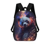 sinyumoney Flaming Panda Art Print Mochilas De 17 Pulgadas Para Niños, Mochilas Escolares Impresas En 3D Para Estudiantes De Primaria Y Secundaria, Para Niños Y Niñas.