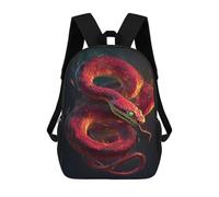 sinyumoney Flaming Red Serpent Artwork Mochilas Escolares, De Viaje Y Universitarias Para La Escuela/trabajo/viajes 17inch