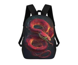 sinyumoney Flaming Red Serpent Artwork Mochilas Escolares, De Viaje Y Universitarias Para La Escuela/trabajo/viajes 17inch