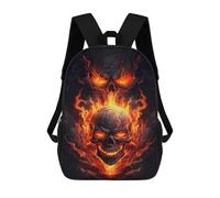 sinyumoney Flaming Skull Artwork -1 Mochilas Infantiles Impresas En 3D Para Niños. Mochilas De Viaje De Moda Para Niños. Mochila Escolar Para Estudiantes De Primaria Y Secundaria.