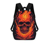 sinyumoney Flaming Skull Artwork -3 Mochila Escolar Impresa En 3D 17inch Mochila Escolar Infantil Mochilas De Viaje Mochila Informal De Moda Para Niños Y Estudiantes