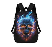 sinyumoney Flaming Skull Artwork -6 Mochilas Infantiles Impresas En 3D Para Niños. Mochilas De Viaje De Moda Para Niños. Mochila Escolar Para Estudiantes De Primaria Y Secundaria.